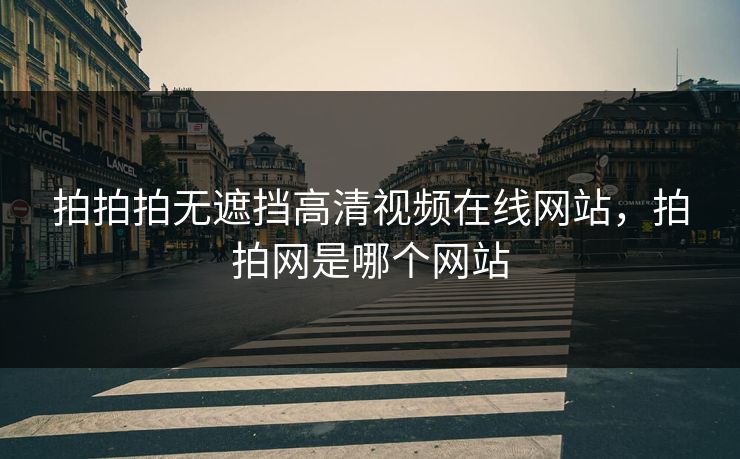 拍拍拍无遮挡高清视频在线网站，拍拍网是哪个网站